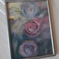 Малка картина: "Трите рози", снимка 2 - Картини - 32080172