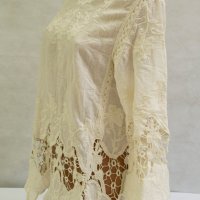 Дамска памучна блуза в бежово Rosalita Mc Gee - M, снимка 2 - Блузи с дълъг ръкав и пуловери - 42647503