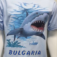 Нова мъжка тениска с трансферен печат Акула, България, снимка 7 - Тениски - 29091107