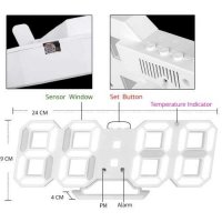 LED 3D модерен часовник, снимка 5 - Стенни часовници - 30218267