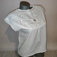 Бяла блуза 100 % памук р-р S, снимка 3 - Корсети, бюстиета, топове - 42798720