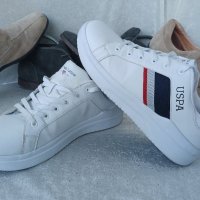 Кецове Като нови мъжки бели, спортни обувки U.S. Polo Assn®, снимка 4 - Кецове - 44450796