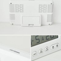 Електронен настолен часовник дигитален с осветление температура аларма, снимка 6 - Други - 42188699