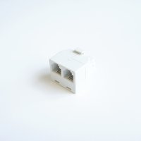 Розетка/кутия преходна за телефон RJ11 4pin(м)/2xRJ11 4pin(ж), снимка 1 - Друга електроника - 42589197