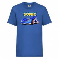 Детска Тениска Соник Sonic The Hedgehog Sonic Car Изненада,Подарък,Игра,Колата на соник, Sonic, снимка 3 - Детски тениски и потници - 37209678