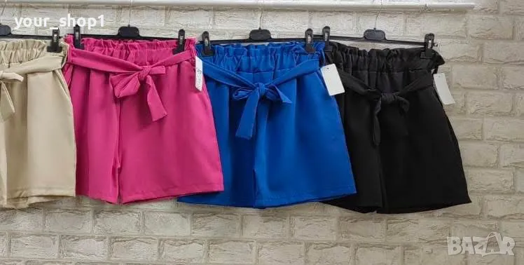 Дамски къси панталони ластик при талията, снимка 1