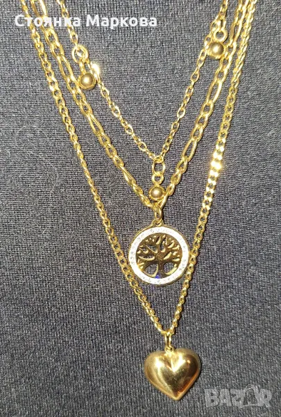 Ново колие от медицинска стомана-тройно, снимка 1