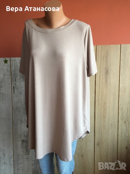 💄👜👓Широка памучна туника в телесен цвят,2хл/3хл➡️13 лв.🔝, снимка 1