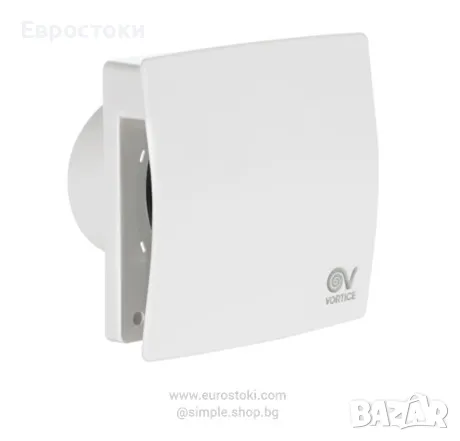 Вентилатор Vortice Punto Evo Flexo MEX 100/4 LL 1S T, 9 W, 220 V, 17,3 x 17,3 x 12,6 см, цвят: бяло, снимка 1