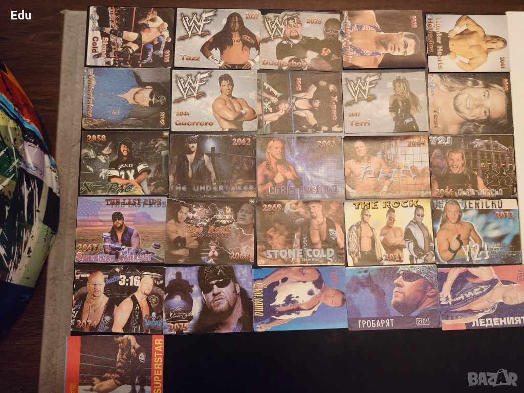 Продавам и разменям листчета с кечисти от WWF WWE, снимка 1