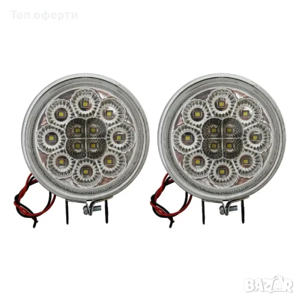 Дневни светлини 009-12 6000К диаметър-90мм., снимка 1