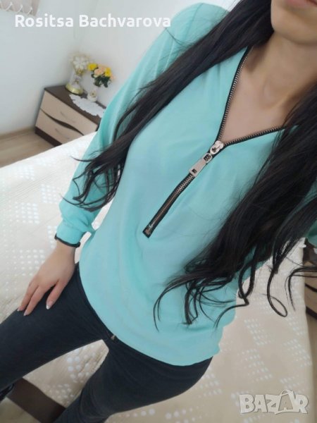 Тюркоазена блузка, S/M размер, снимка 1