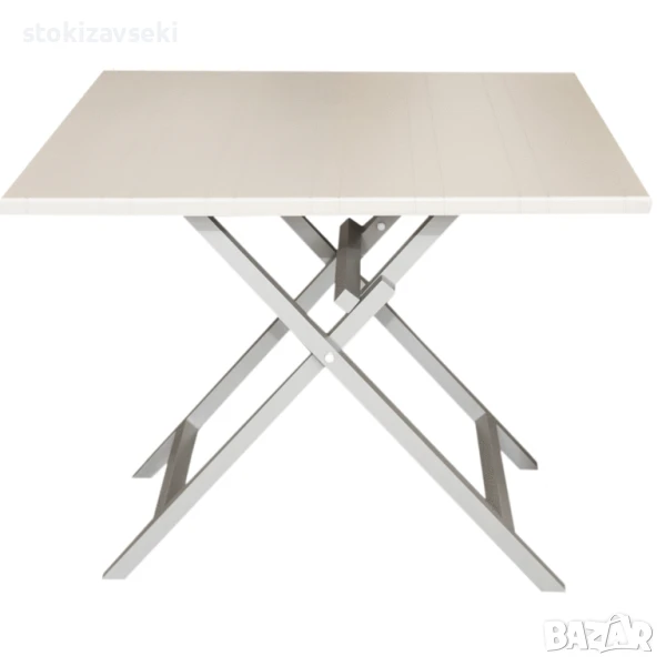 Маса сгъваема градинска, 90*90*72,5 см, снимка 1