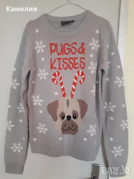 Коледен дамски пуловер, М-размер , снимка 1