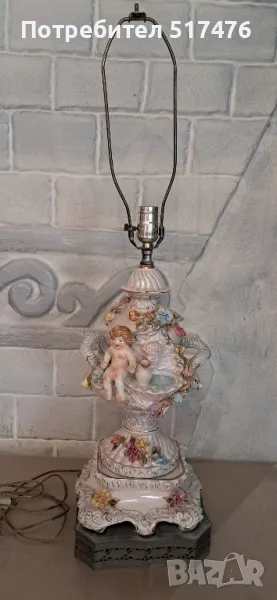 Порцеланова настолна лампа Capodimonte , снимка 1