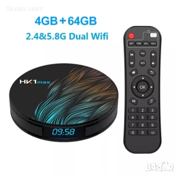 Онлайн телевизия СМАРТ ТВ БОКС HK1 MAX ultra 8K tv box Bluetooth4.0 5G, снимка 1
