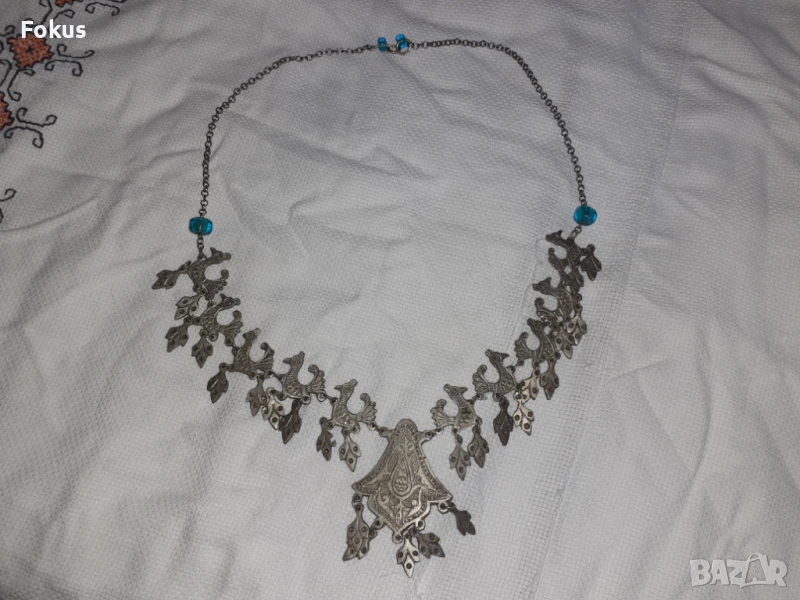 Възрожденски накит с пиленца за носия трепка кучка, снимка 1
