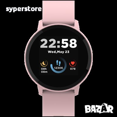 Смарт часовник CANYON CNS-SW63PP Lollypop Розов, Водоустойчив елегантен дизайн, снимка 1