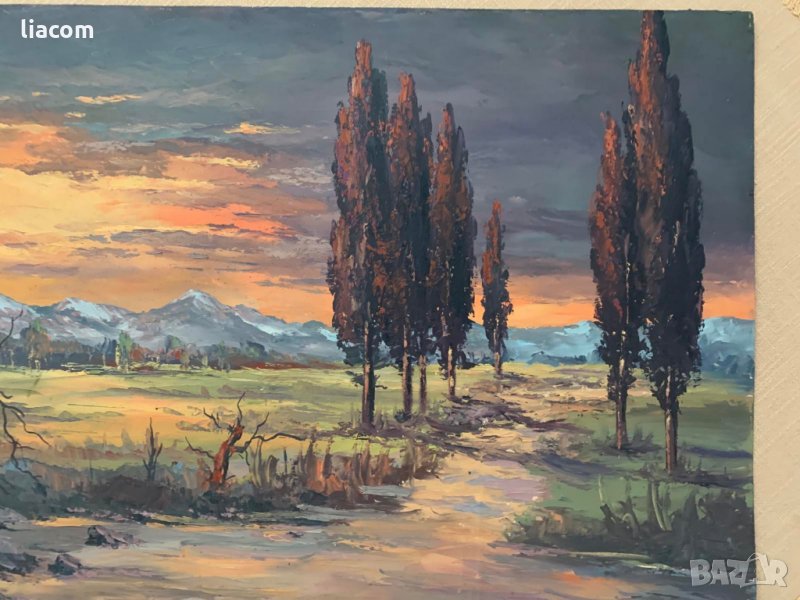 СТЕФАН СЕРАФИМОВ масло пейзаж около 1940 г., снимка 1