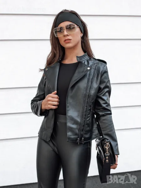 Дамско кожено байкърско яке RAVENIX, снимка 1