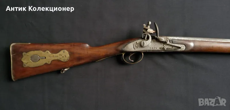 Антикварна кремъчна пушка, 1770-1810 гг., снимка 1