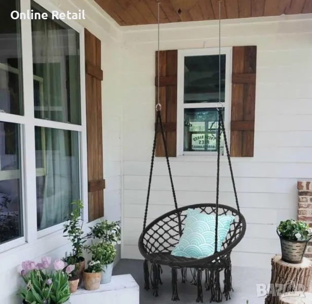 Висяща люлка / хамак, налични в бял и черен цвят, снимка 1