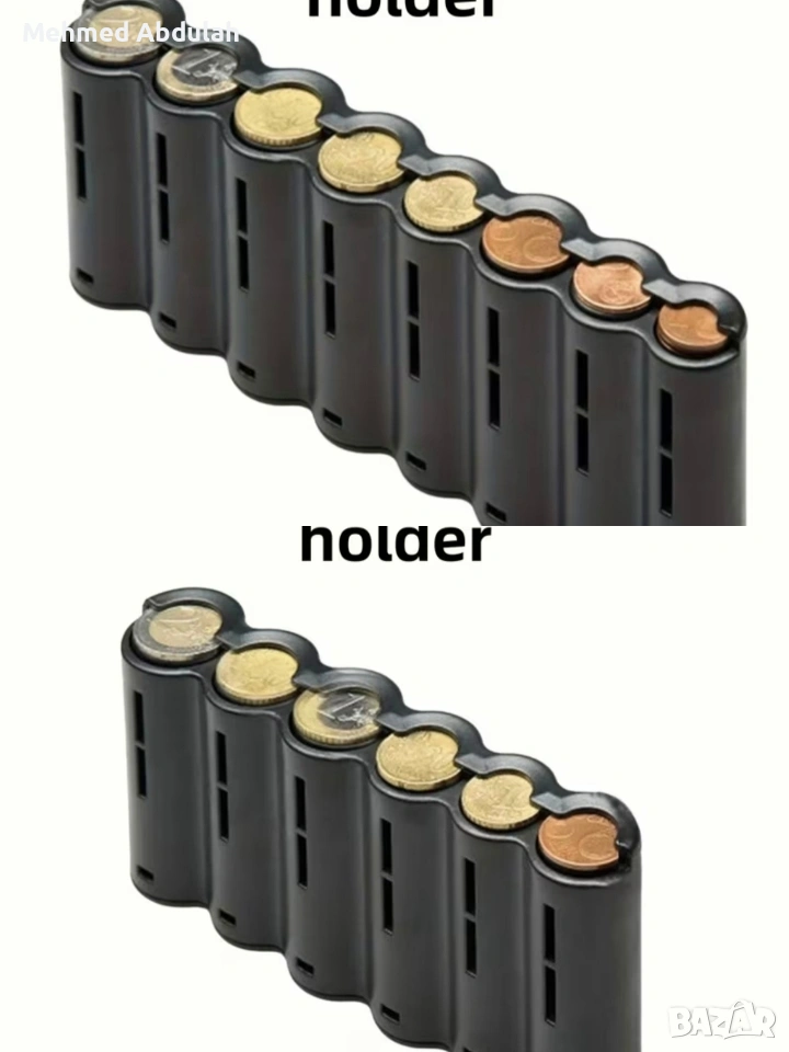 8/6 слотов органайзер за евро монетници, снимка 1
