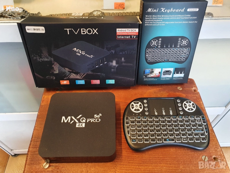 Промоционална цена 75лв.! TV BOX + Мини безжична клавиатура с тъчпад., снимка 1