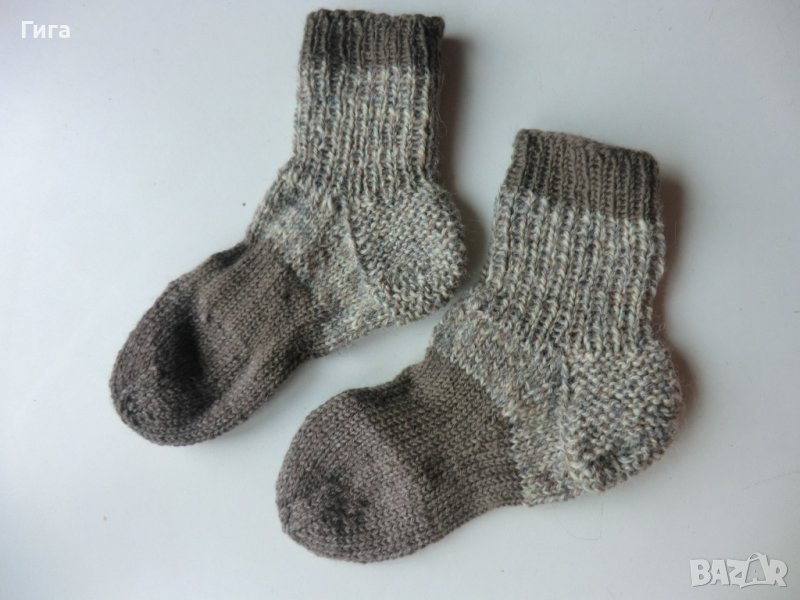 бежови плетени чорапи ходило 16, конч 13, снимка 1