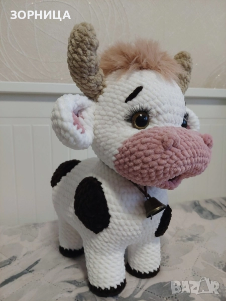 Плетена играчка кравичка, снимка 1