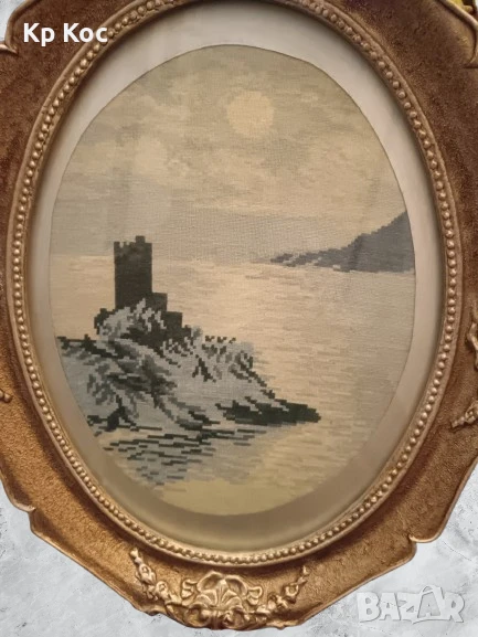 ръчно ушит гоблен Замъкът Иф / Замък Монте Кристо, снимка 1