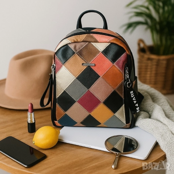 Модерна и цветна дамска раница, снимка 1