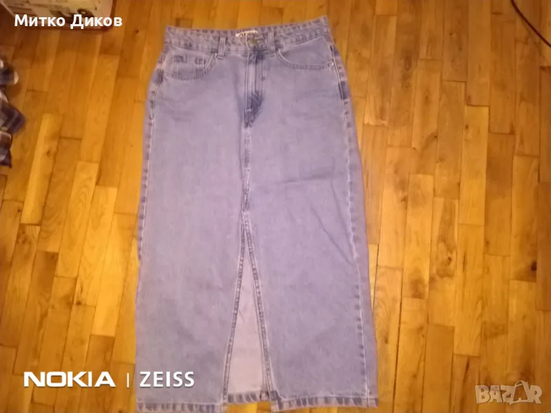 Дънкова пола нова маркова на Онли размер С  отгоре додолу 79см и в ханша 37см, снимка 1