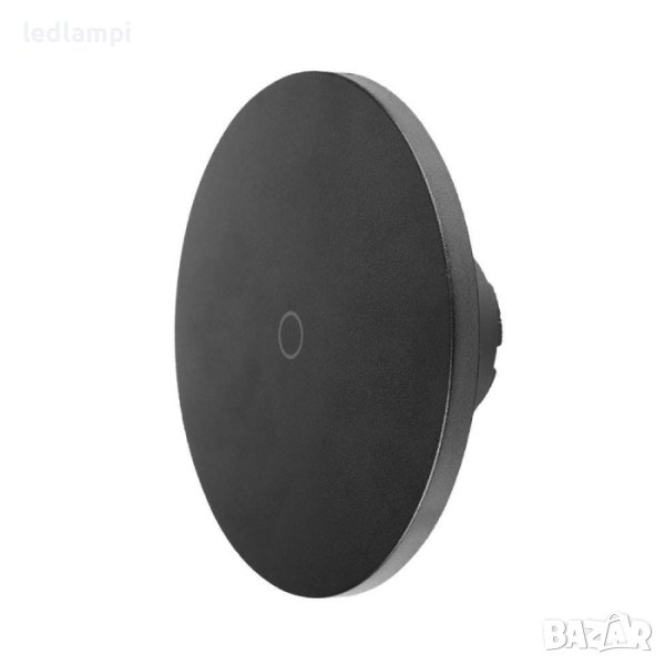 LED Стенен Осветител 12W Кръг Черен 3в1 Димиране IP65, снимка 1