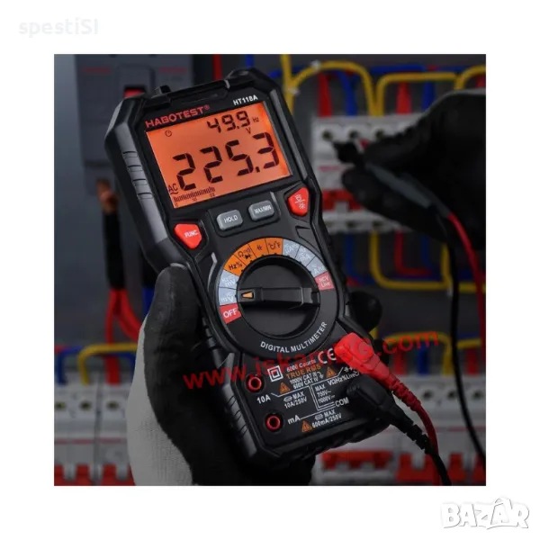 Дигитален мултицет Habotest HT118A ,LCD дисплей, черен, снимка 1
