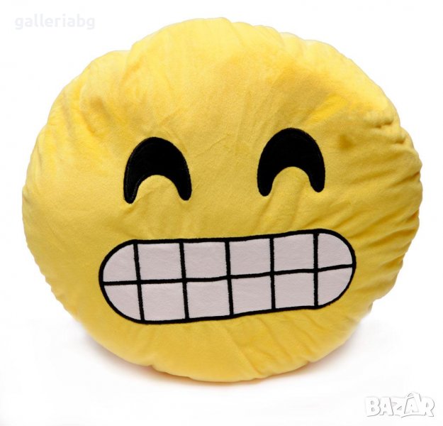 Възглавница емотикон - Озъбено човече, снимка 1