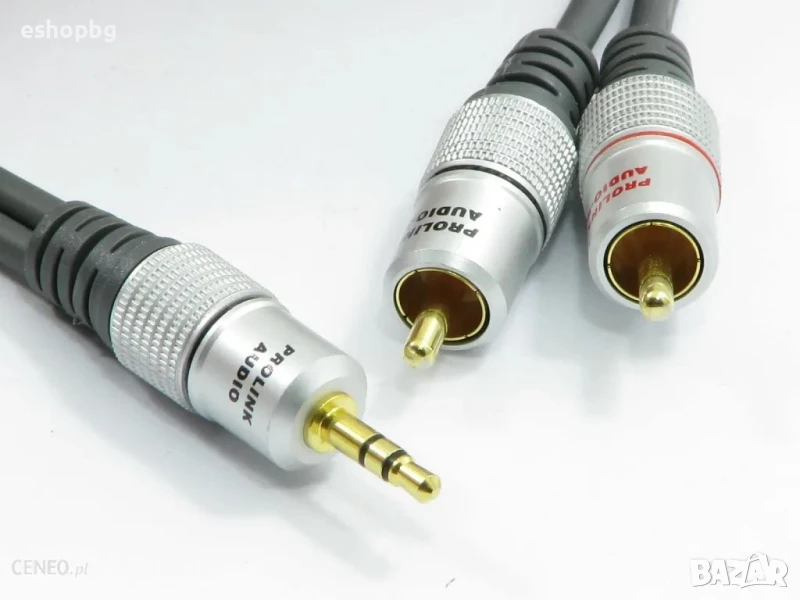 Кабел 2xRCA стерео жак 3.5мм 3м, снимка 1