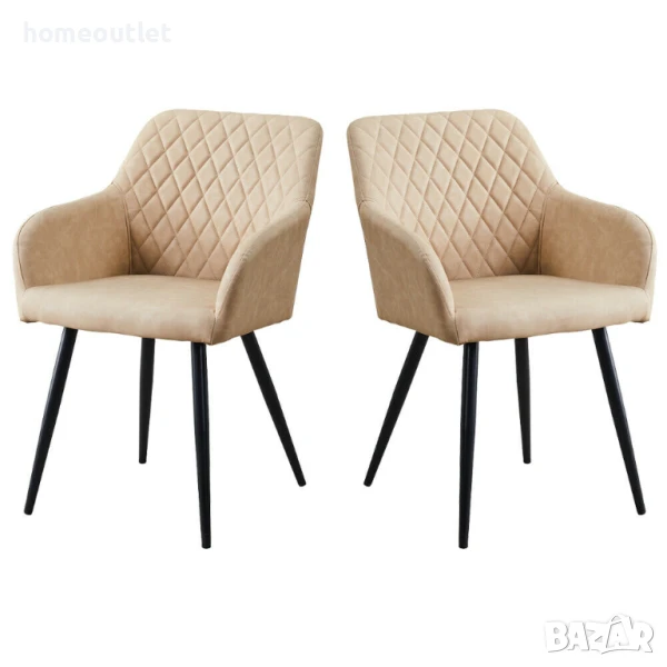 ПРЕОЦЕНЕНИ Трапезни столове, к-т от 2бр D050-CLIPOP U-DC-0017CR, снимка 1