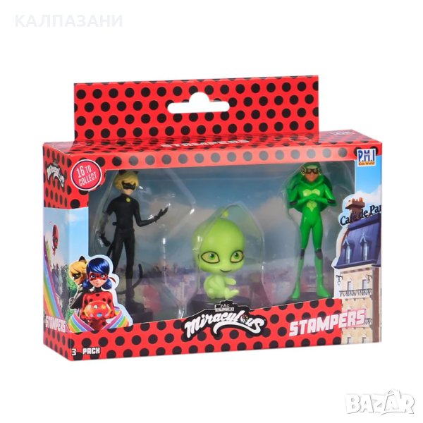 Miraculous Калинката и Котарака 3 Фигури Печат , снимка 1