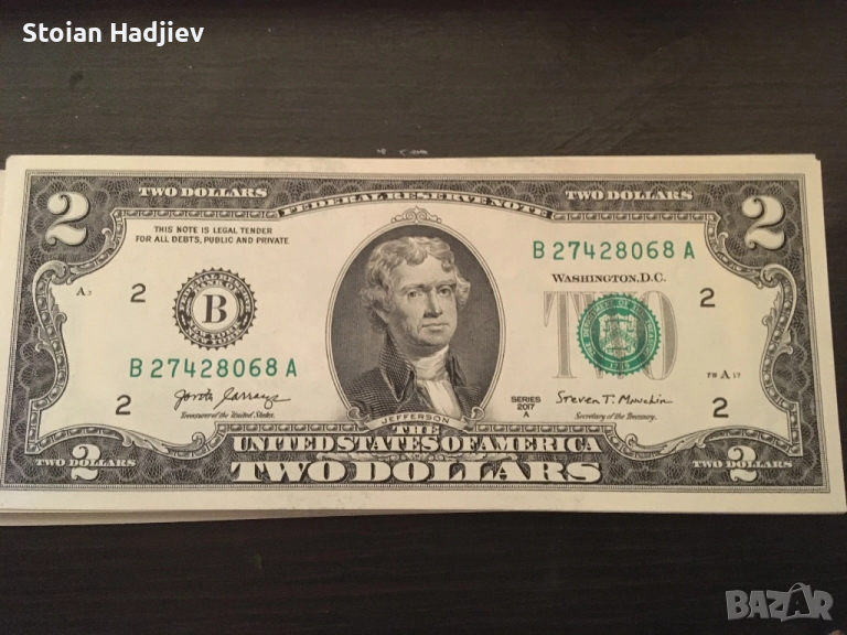 10 броя банкноти от 2 долара,нецирколирали , снимка 1