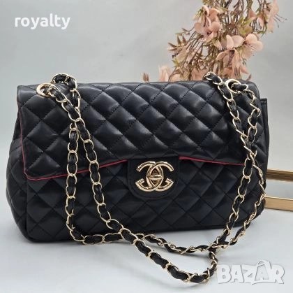 Ch🅰️nel Черна Кожена Дамска Чанта , снимка 1