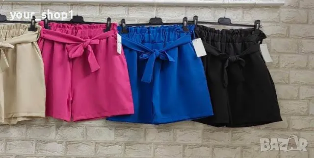 Дамски къси панталони ластик при талията, снимка 1