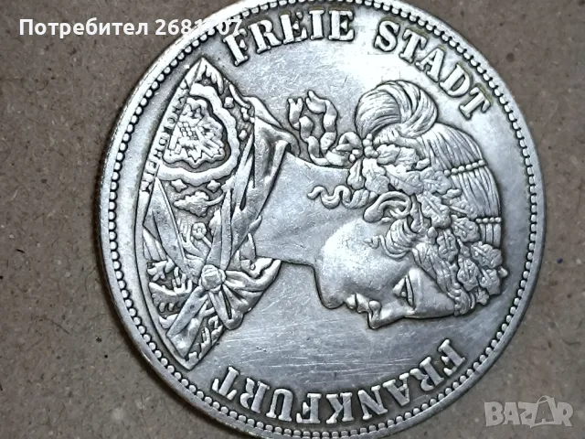 монета 2 талер 1866 г.