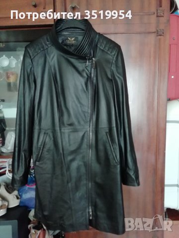 Модерно палто от естествена кожа 