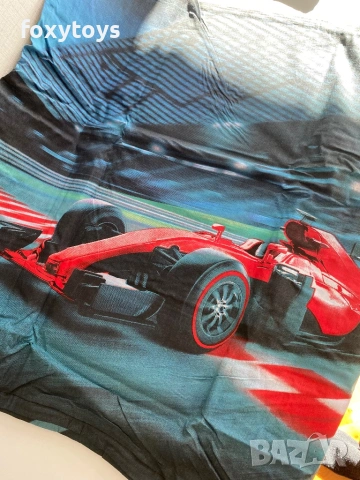 Детски спален комплект Формула 1/Formula 1, 140×200 cm, 70×90 cm, снимка 6 - Спално бельо и завивки - 48465165
