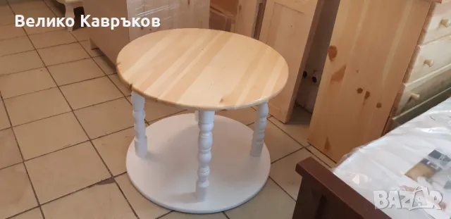 Кръгла холна маса от масив., снимка 2 - Маси - 48878520