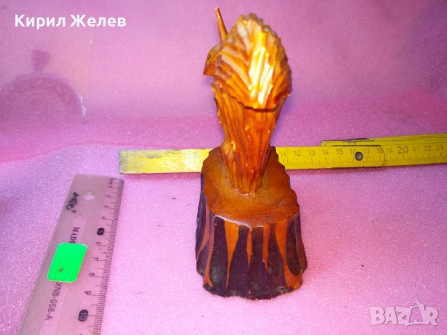 СТАРА РУСКА ФИГУРА КАТЕРИЧКА ЛИПОВО ДЪРВО СКУЛПТУРА ХУДОЖЕСТВЕНА РЪЧНА ИЗРАБОТКА ЛАКИРАНА СССР 42822, снимка 10 - Статуетки - 44186632
