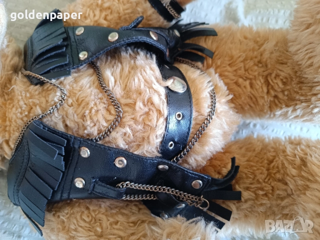 Плюшен мечок Моторджия 45 см употребяван с износване по кожата, снимка 9 - Колекции - 52129015