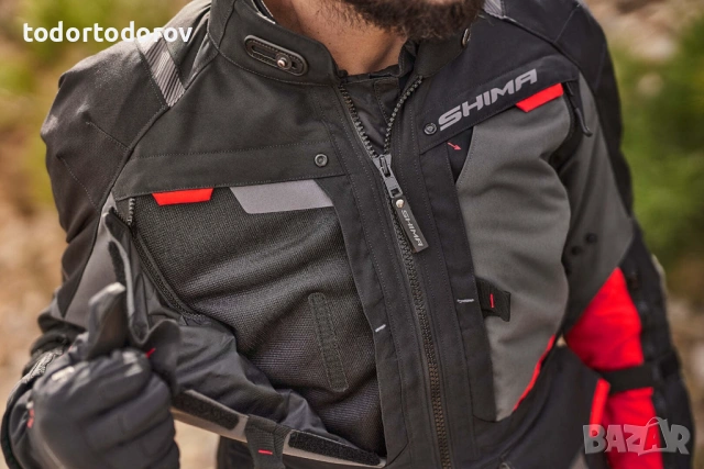 Мъжко трислойно ендуро мото яке за мотоциклет SHIMA HERO 2.0 Black , снимка 5 - Аксесоари и консумативи - 53168901