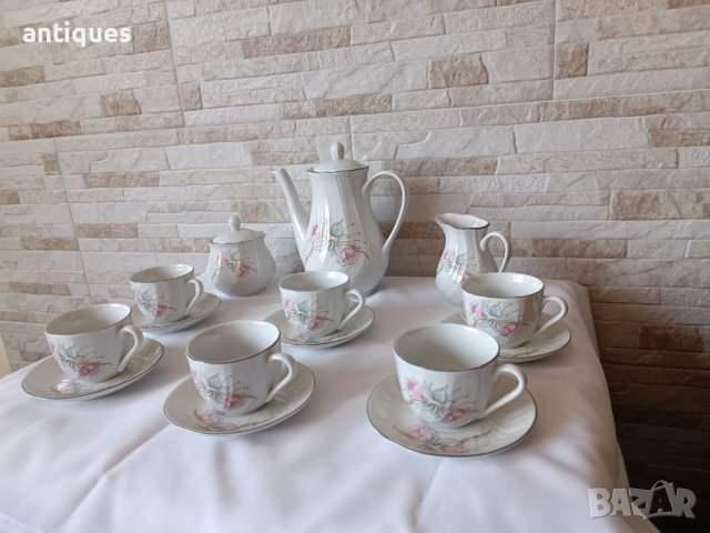 Красив порцеланов сервиз за кафе -17 части- Завод Китка - №1, снимка 5 - Сервизи - 38398487